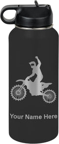 LaserGram Personalized Water Bottle Motocross - Insulated 32oz