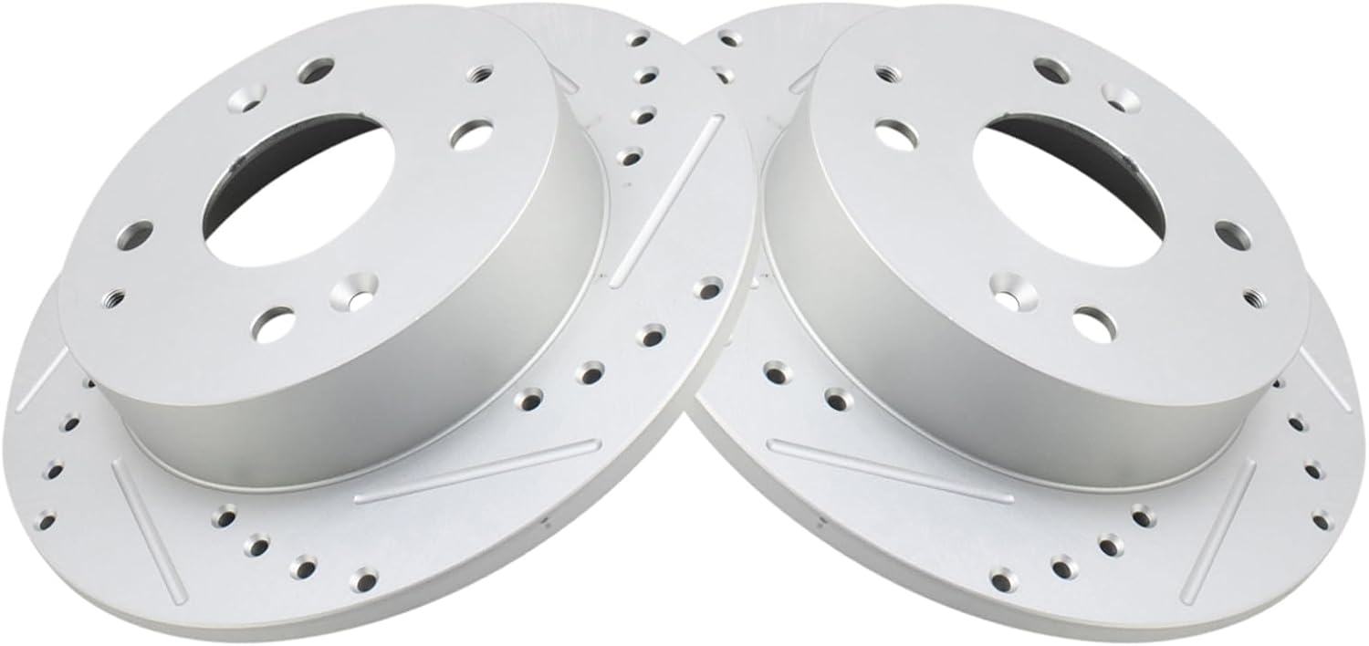 TRQ Rear Performance Brake Rotors Set for Acura CL and Honda Accord