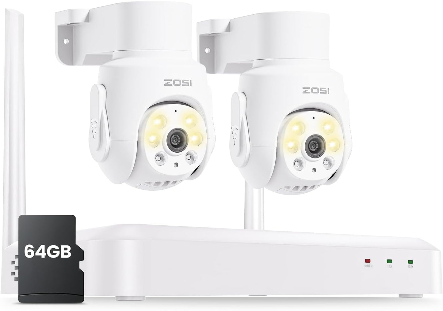 ZOSI 8 Channel 3K Wi-Fi 6 Security Camera System with 64G Card