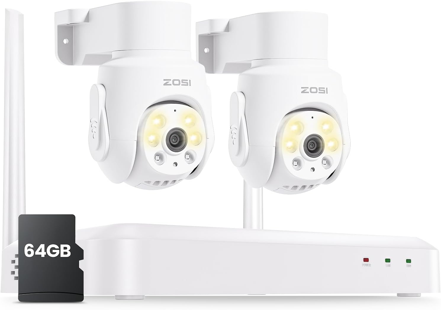 ZOSI 8 Channel 3K Wi-Fi 6 Security Camera System with 64G Card