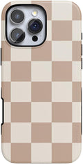 Casely iPhone 16 Pro Max Case Fit Check Neutral Checkerboard - Bold