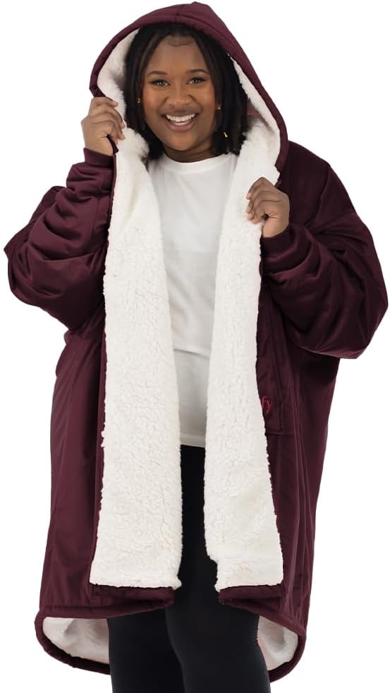 The Comfy Original Sherpa Lined Wearable Blanket for Comfort