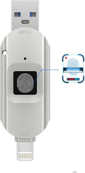 iPhone USB3.0 Encrypted Drive 128GB - Fingerprint Secure Storage