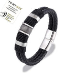 Handmade Braided Leather Bracelet 'Love You Forever' - DIOWUS