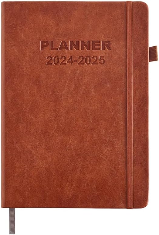 CalenDream Weekly Planner - Vegan Leather, 5.6 x 8.2, Brown