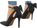 Fashare Womens High Heels Bow Tie Back Stiletto Pumps (Style HT9G)
