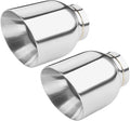 2.5in to 4in Diesel Exhaust Tip 5in Length - Polished Double Wall
