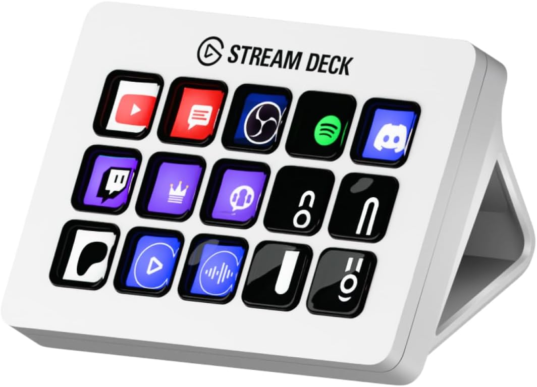 Elgato Stream Deck MK.2 White Studio Controller for Creators