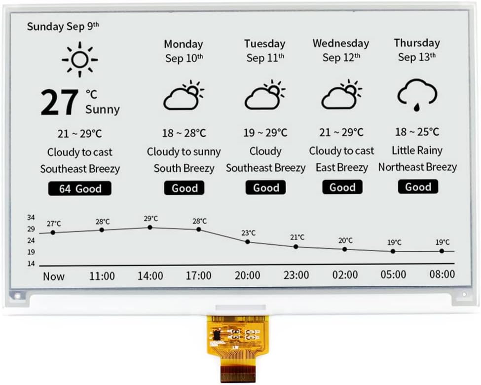 Waveshare 7.5inch E-Ink Raw Display for Raspberry Pi Projects