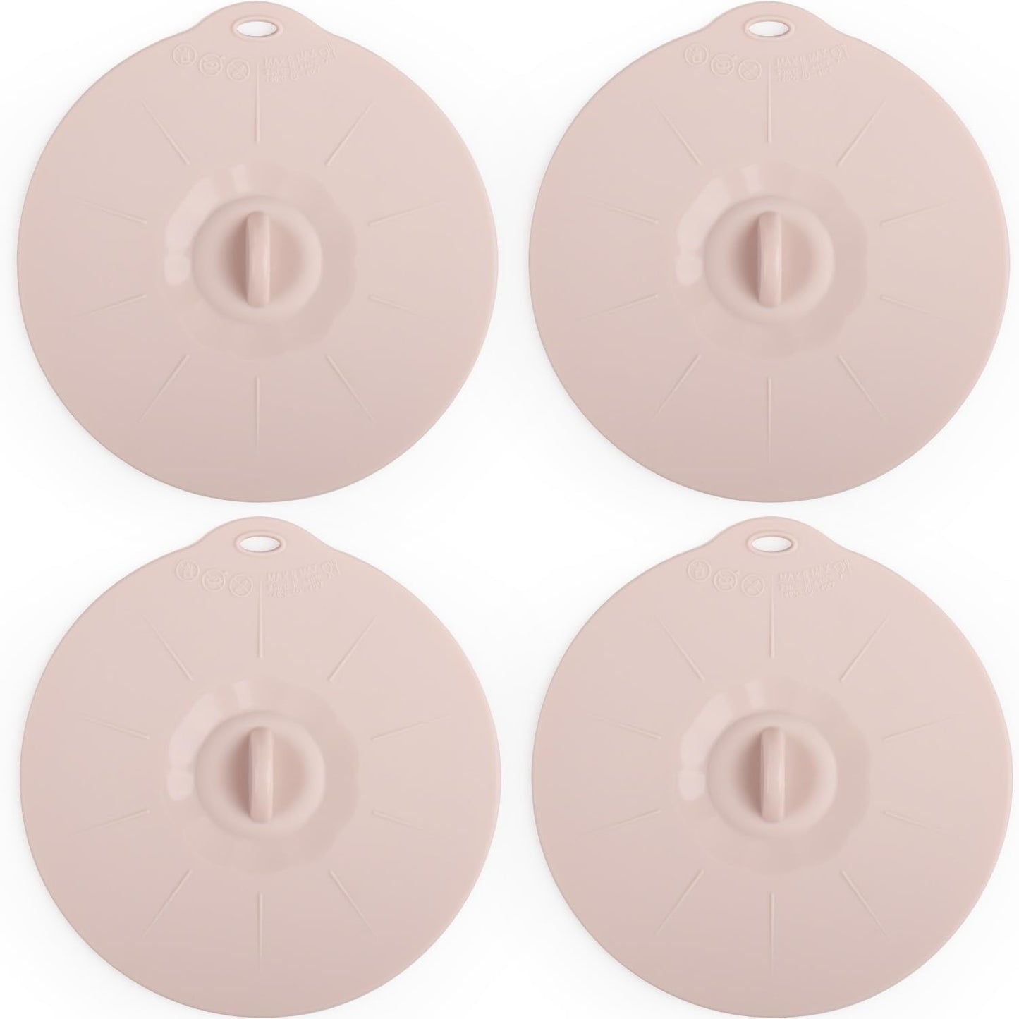 Silicone Microwave Lids 4 Pack - Food Storage & Splatter Cover - VEELAM