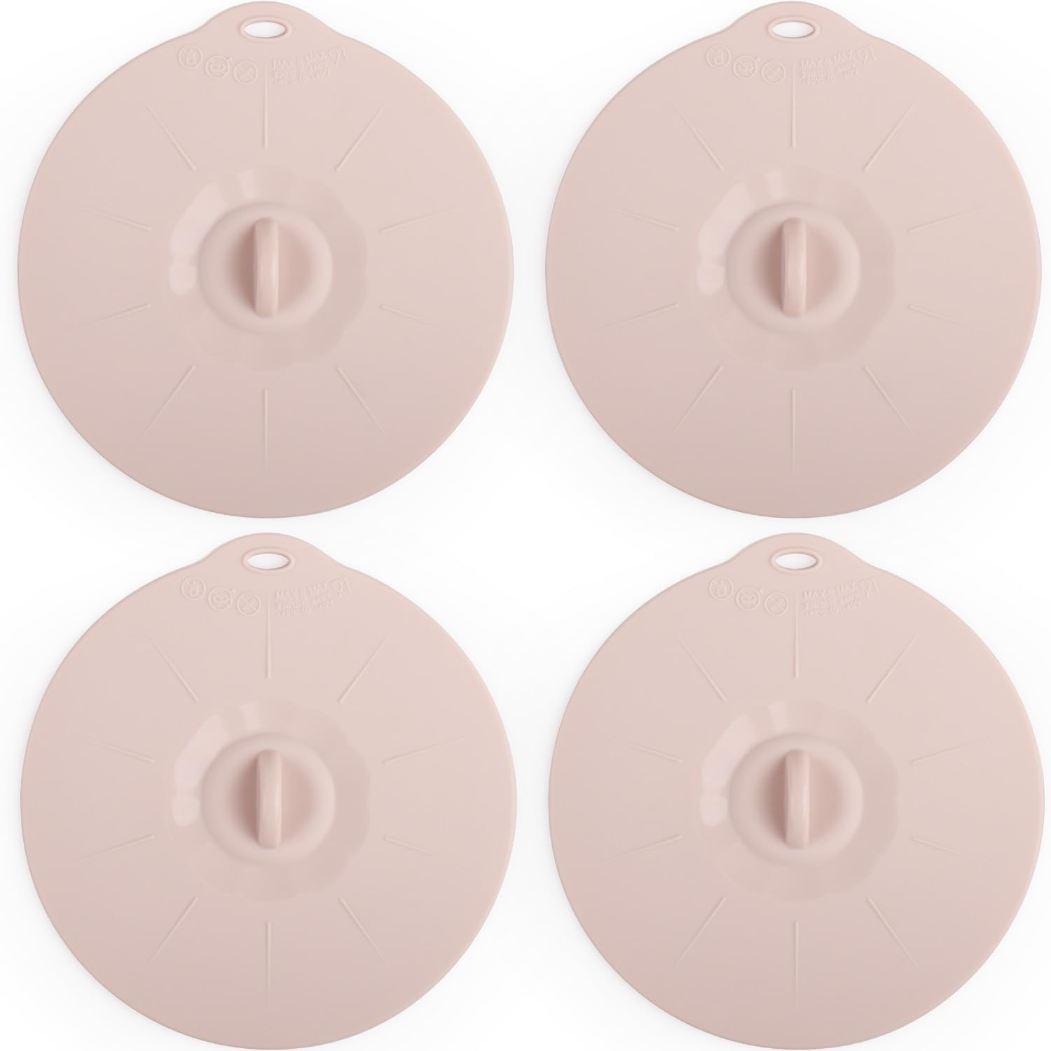 Silicone Microwave Lids 4 Pack - Food Storage & Splatter Cover - VEELAM
