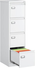 MIIIKO 4 Drawer File Cabinet - Compact Vertical Filing Cabinet