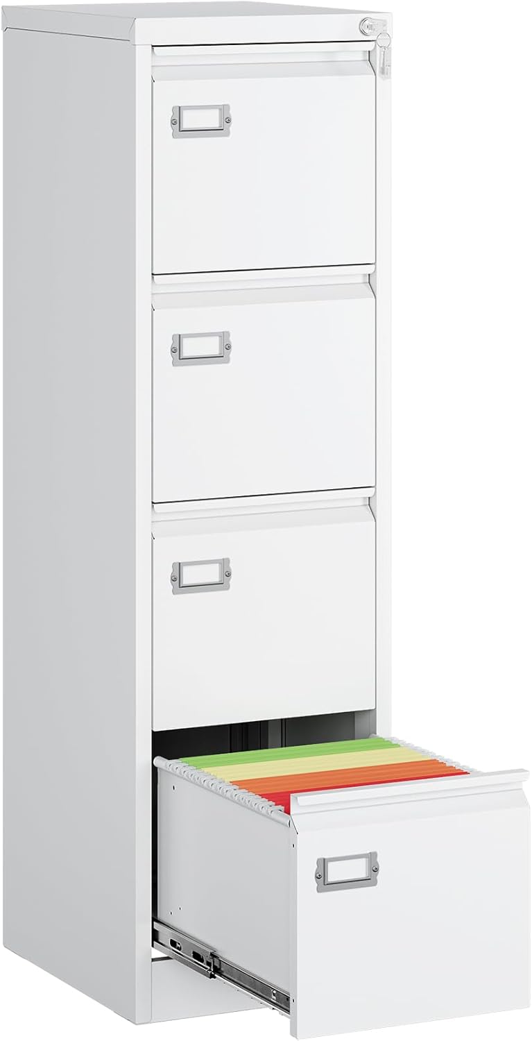 MIIIKO 4 Drawer File Cabinet for Home Office Storage Needs