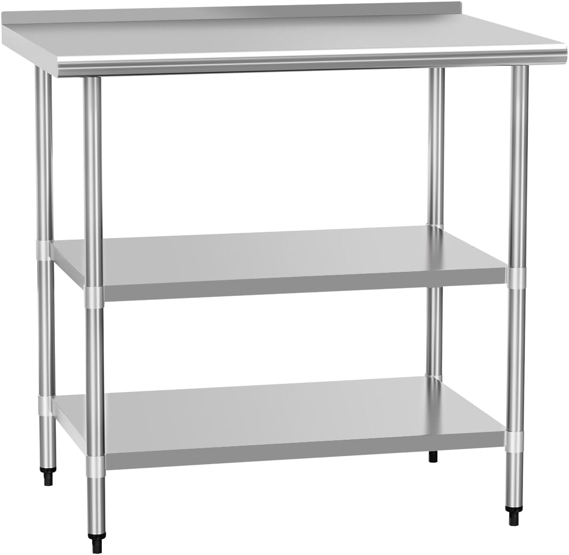 Stainless Steel Table for Prep & Work 24in X 36in with Backsplash