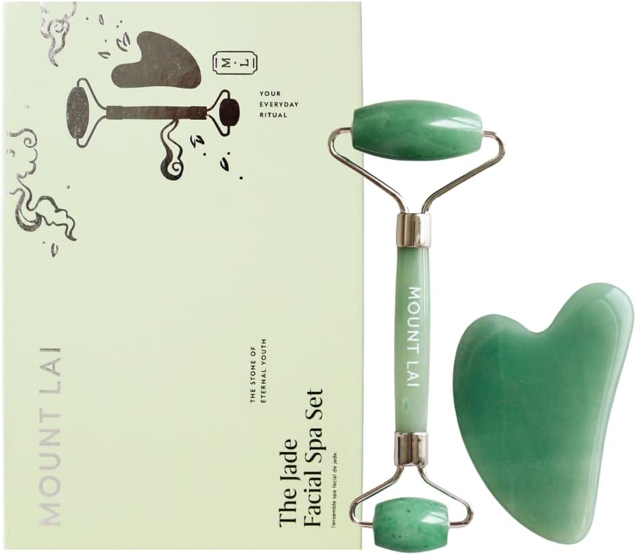 Mount Lai Jade Gua Sha Facial Tools Set for Radiant Skin