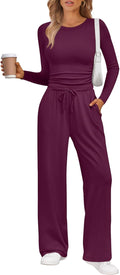 LILLUSORY 2 Piece Lounge Set for Women - Comfortable Travel Sweatsuit