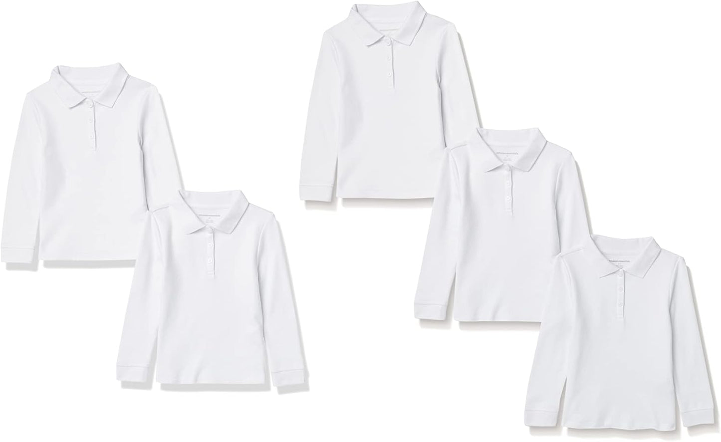 Classic Fit Long-Sleeve Polo Shirts for Girls and Toddlers
