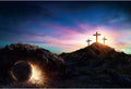 DASHAN 12x8ft Polyester Empty Tomb Photography Backdrop - Resurrection
