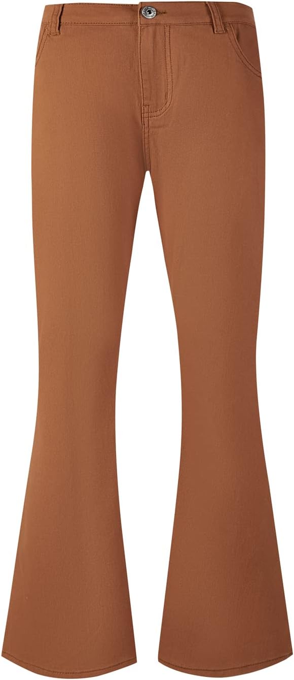 Wbestwind Men's Relaxed Stretch Vintage 60s 70s Bell Bottom Pants