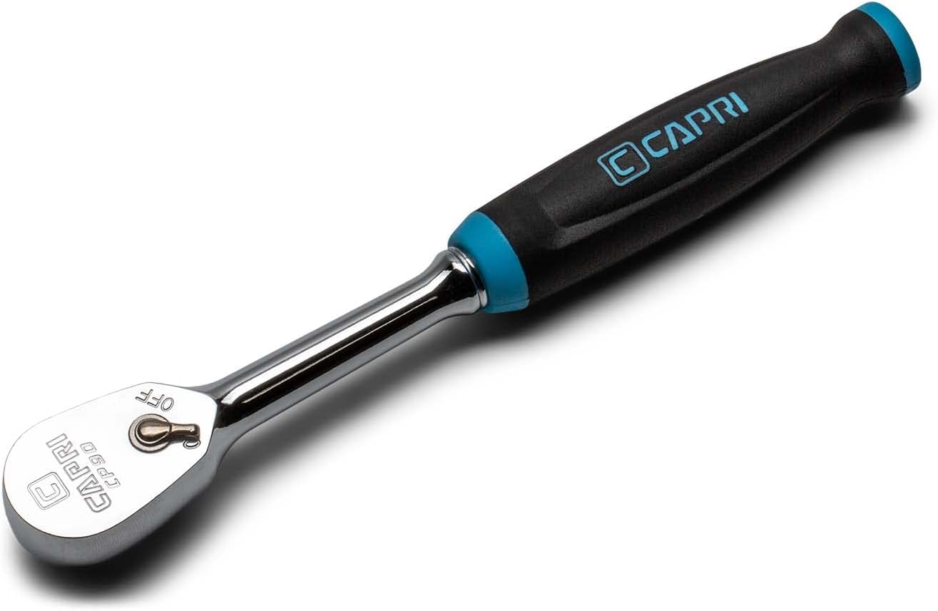 Capri Tools 1/4 in. Drive Fine 90-Tooth Ratchet for Tight Spaces