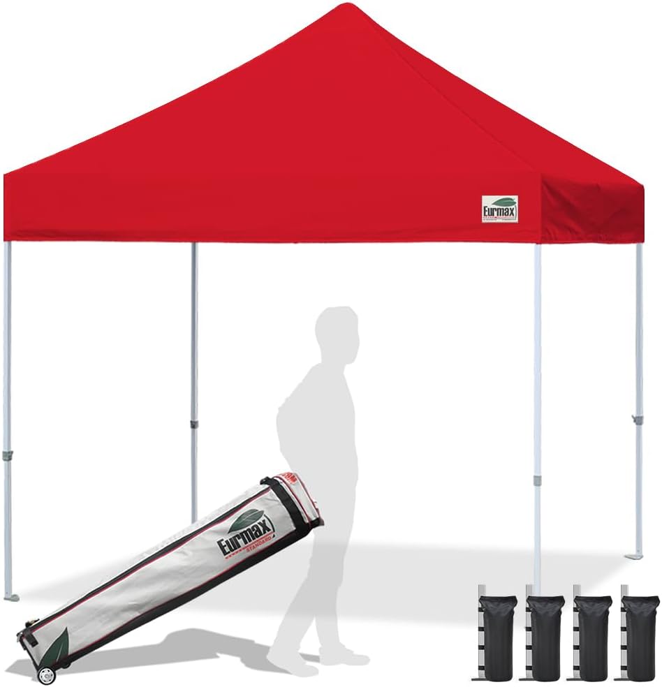 Eurmax 10x10 Pop Up Canopy - Instant Shade & Stability