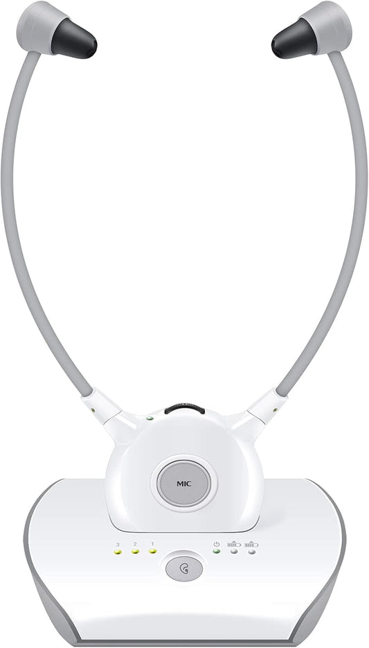 Holdsound Wireless TV Headphones for Seniors - Clear Voice Highlighting, 100ft Range