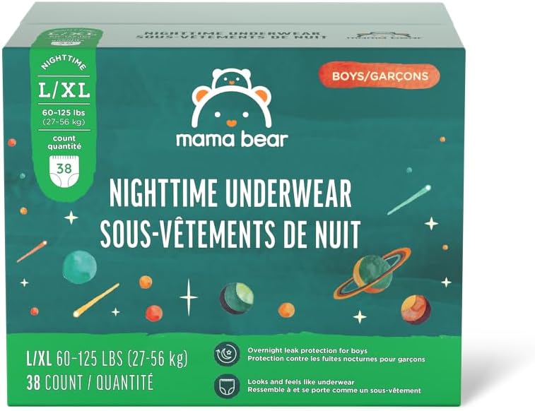 Mama Bear Nighttime Bedwetting Underwear - 38 Count, Size L/XL