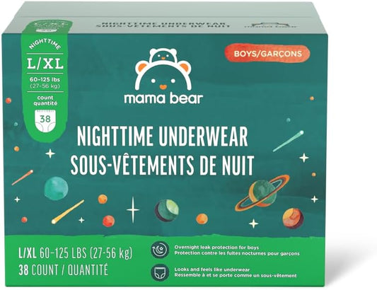 Mama Bear Nighttime Bedwetting Underwear - 38 Count, Size L/XL