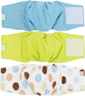 Male Dog Diapers Pack of 3 - Reusable Washable Belly Bands