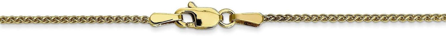 10k Yellow Gold Wheat Spiga Chain Necklace Bracelet Anklet