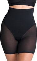 SHAPERMINT Compression Shorts High Waisted Mesh Body Shaper - Smooth