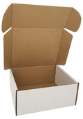 ROTCH 7x6x3 in White Corrugated Mailers 50 Pack - Easy Fold Boxes