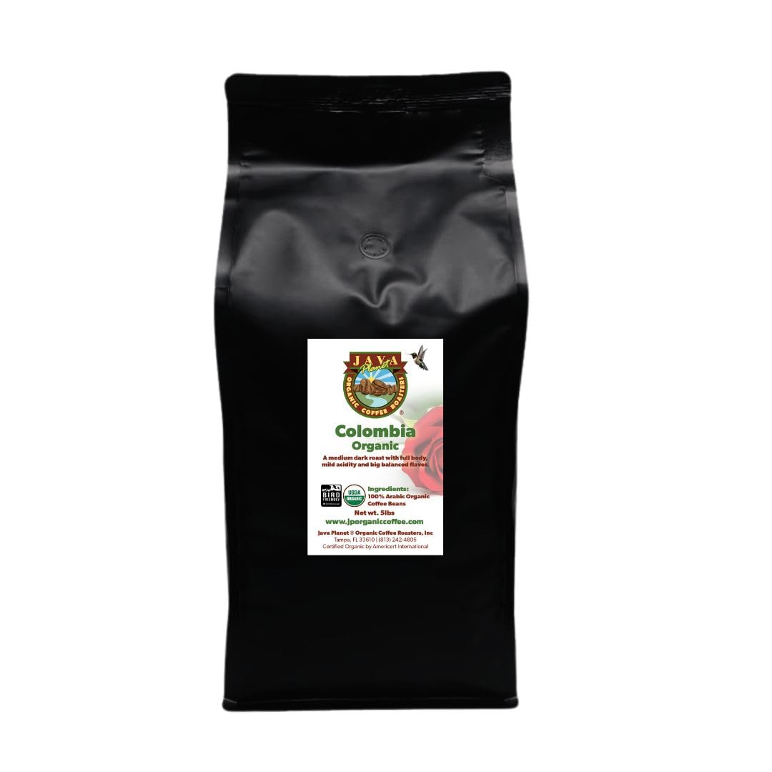 Low Acid Organic Coffee Whole Bean, Smooth Full Flavored 5LB