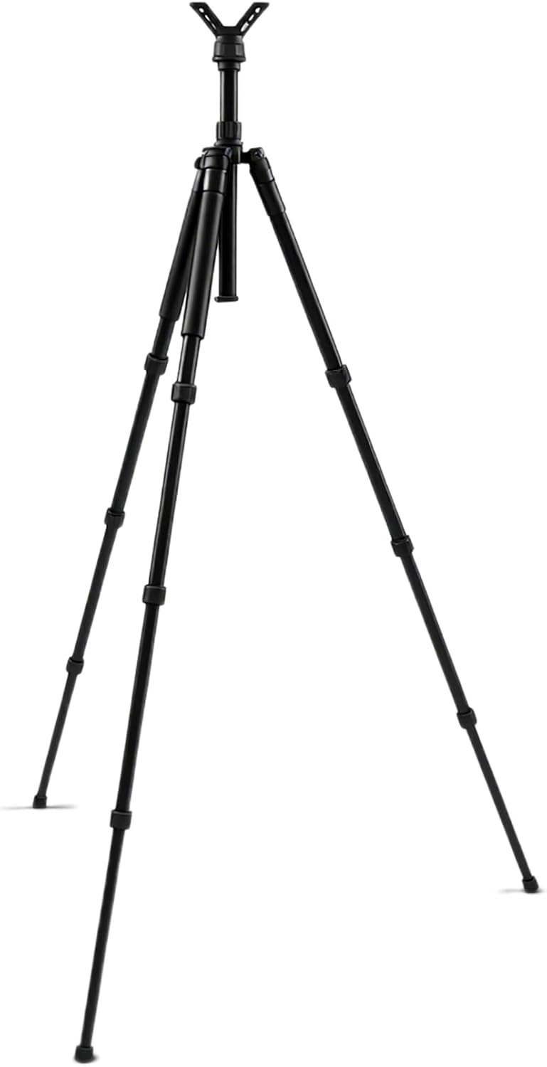 Hunting Tripod Shooting Stick with Adjustable Height and V-Yoke Head