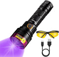 365nm UV Flashlight 12W USB C Rechargeable - Powerful Black Light