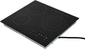 Electric Cooktop 110V 2600W 3-Burner Ceramic Cooktop - Built-In Option