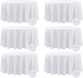Fokitut 6 Pack Waterproof Round Tablecloth 132 in - Stain Resistant