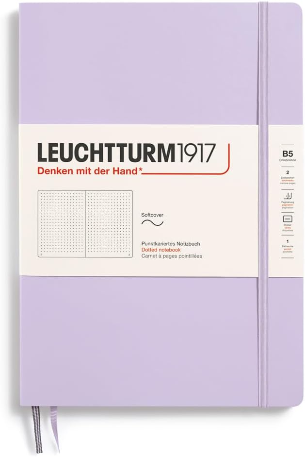 LEUCHTTURM1917 B5 Softcover Dotted Notebook - 123 Numbered Pages