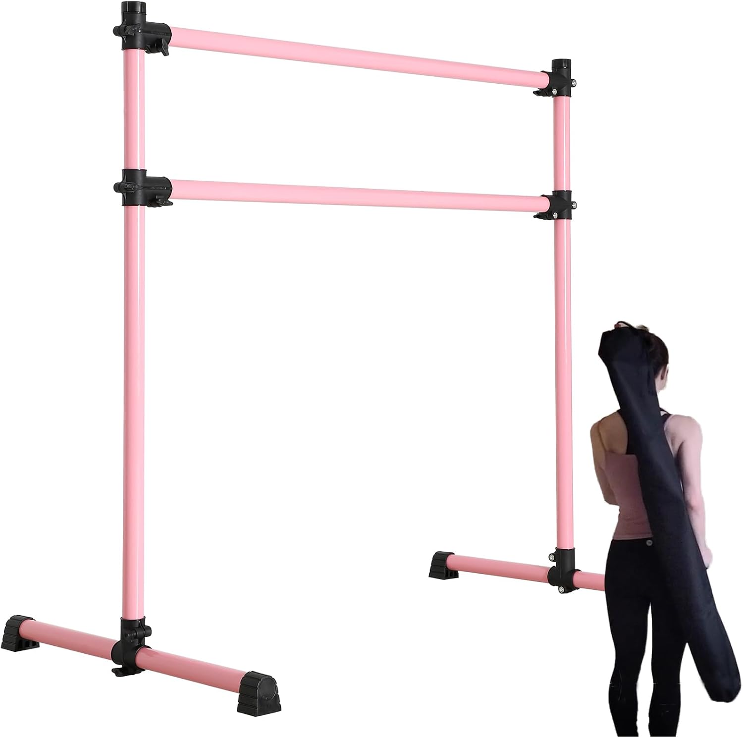UMEKEN Portable Ballet Barre for Home Adjustable Freestanding Use