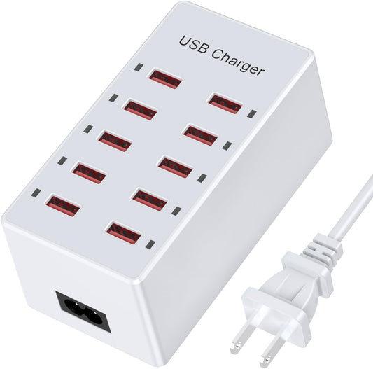 10-Port Smart USB Charging Station by QIONMAR