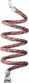 Bungee Bird Toy for Large Birds - Colorful Rope Perch Fun