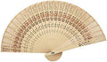 Sandalwood Fan (Set of 50 pcs) - Classic Foldable Hand Fans for Events