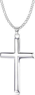 Solid 925 Sterling Silver Cross Necklace - Modern Luxury