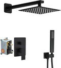 Matte Black Shower System Rain Mixer Combo Set - Powerful Pressure