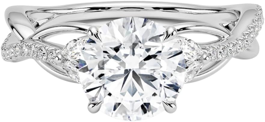 1-3 CT Moissanite Engagement Ring for Timeless Love