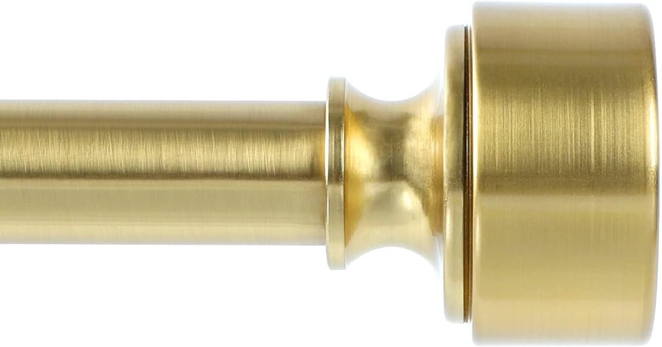 Gold Curtain Rods for Windows 72 to 144 Inch, Heavy Duty Design