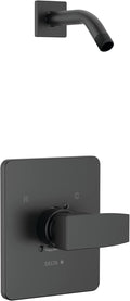 Delta Modern Shower Trim Package - Matte Black Bathtub