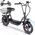 Caroma Peak Electric Scooter with Seat and 14in Fat Tires - Commuter