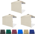 SideWall for 10x10 Canopy Frame 3 Pack Beige SunWall - Zippered