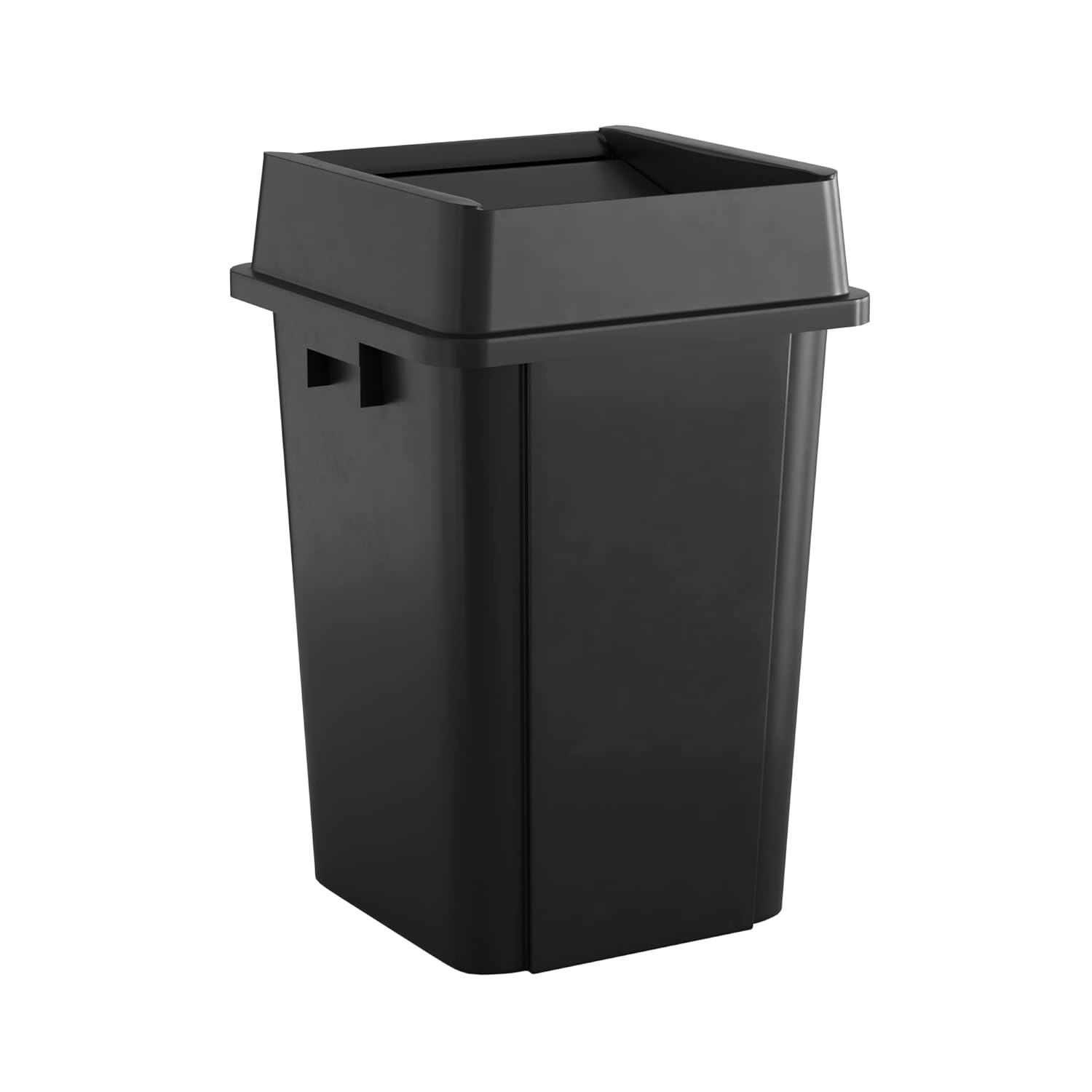 19 Gallon Black Square Commercial Trash Can for Efficient Waste